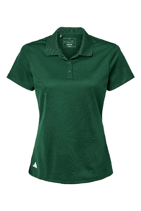 Adidas Womens UV Protection Short Sleeve Polo Shirt - Collegiate Green - NEW