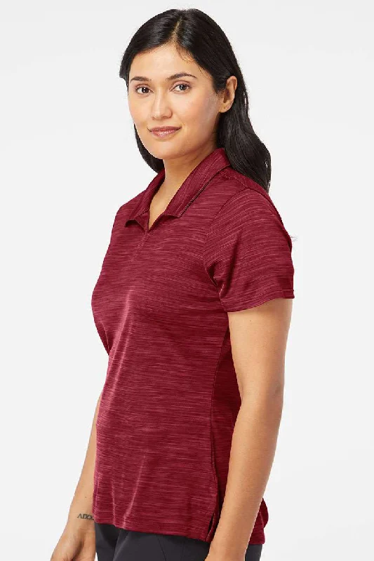 Adidas Womens UPF 50+ Short Sleeve Polo Shirt - Collegiate Burgundy Melange - NEW