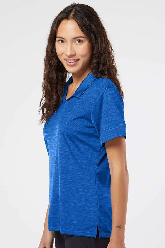 Adidas Womens UPF 50+ Short Sleeve Polo Shirt - Collegiate Royal Blue Melange - NEW