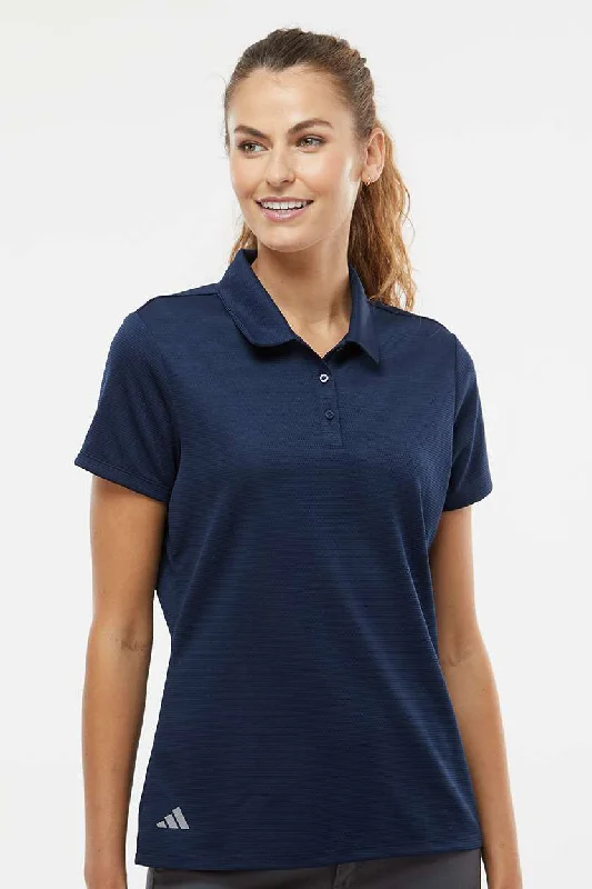 Adidas Womens Micro Pique Short Sleeve Polo Shirt - Collegiate Navy Blue - NEW