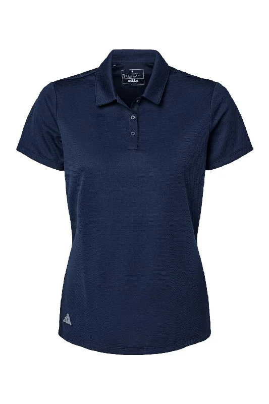 Adidas Womens Micro Pique Short Sleeve Polo Shirt - Collegiate Navy Blue - NEW