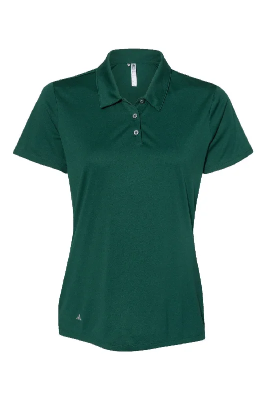 Adidas Womens Performance UPF 50+ Short Sleeve Polo Shirt - Collegiate Green - NEW