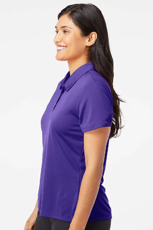 Adidas Womens Performance UPF 50+ Short Sleeve Polo Shirt - Collegiate Purple - NEW