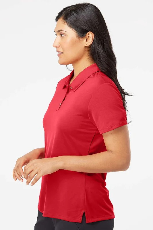 Adidas Womens Performance UPF 50+ Short Sleeve Polo Shirt - Collegiate Red - NEW