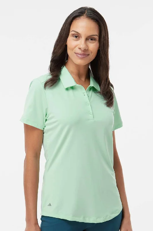 Adidas Womens Ultimate Moisture Wicking Short Sleeve Polo Shirt - Clear Mint - NEW