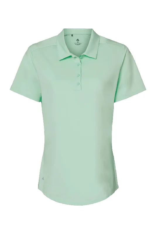 Adidas Womens Ultimate Moisture Wicking Short Sleeve Polo Shirt - Clear Mint - NEW