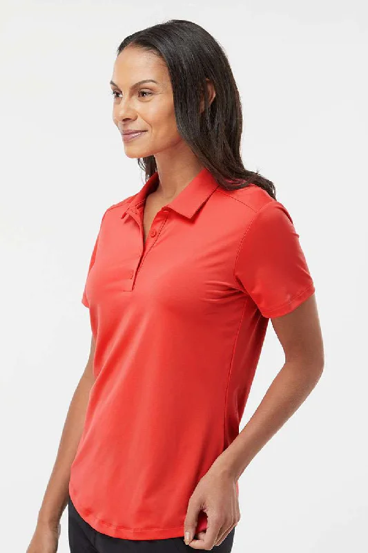 Adidas Womens Ultimate Moisture Wicking Short Sleeve Polo Shirt - Real Coral - NEW