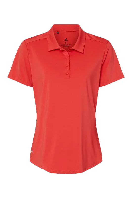 Adidas Womens Ultimate Moisture Wicking Short Sleeve Polo Shirt - Real Coral - NEW