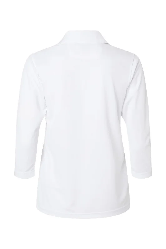 Paragon Womens Lady Palm Moisture Wicking 3/4 Sleeve Polo Shirt - White - NEW