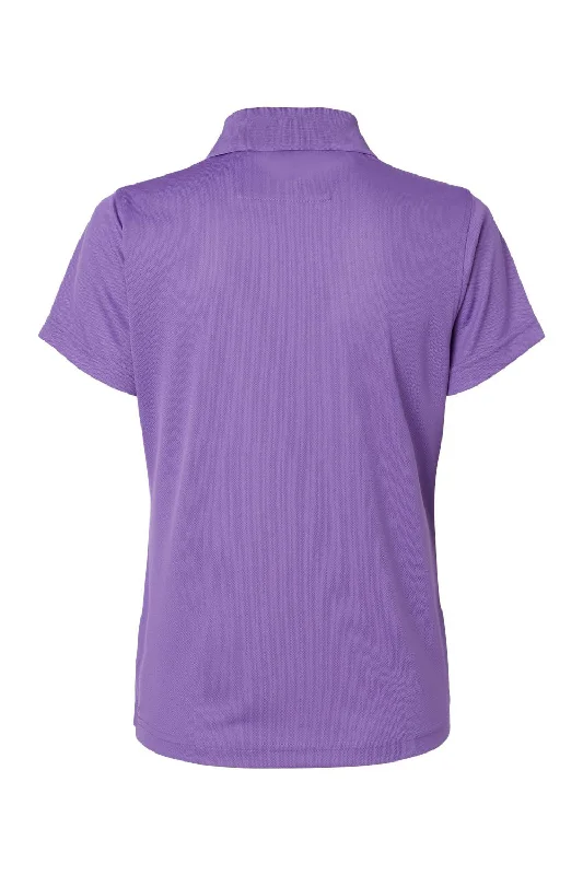 Paragon Womens Saratoga Performance Moisture Wicking Mini Mesh Short Sleeve Polo Shirt - Grape Purple - NEW