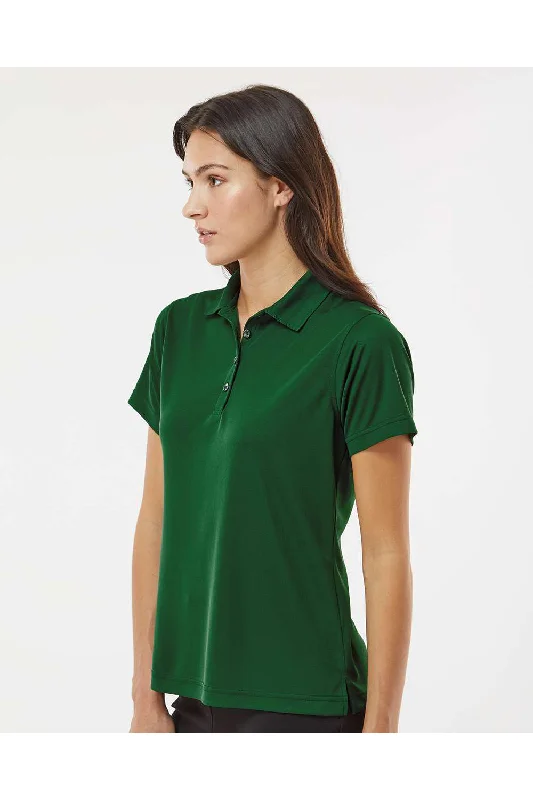 Paragon Womens Saratoga Performance Moisture Wicking Mini Mesh Short Sleeve Polo Shirt - Hunter Green - NEW