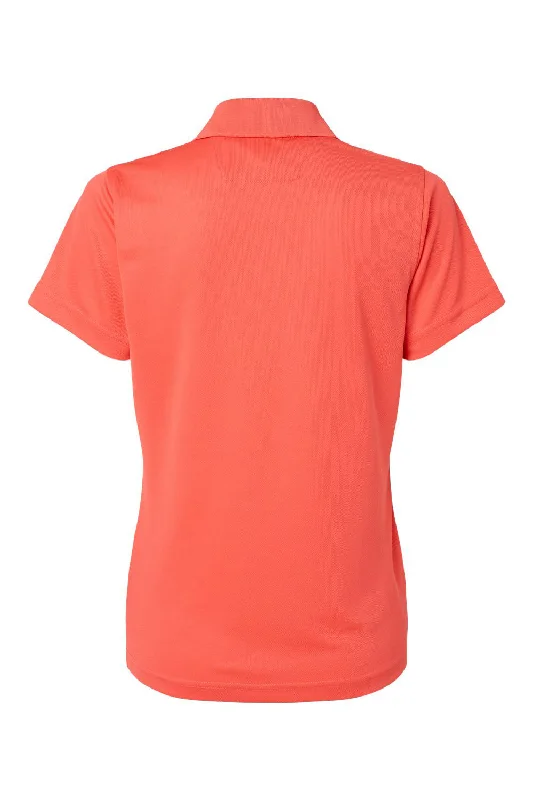 Paragon Womens Saratoga Performance Moisture Wicking Mini Mesh Short Sleeve Polo Shirt - Melon - NEW