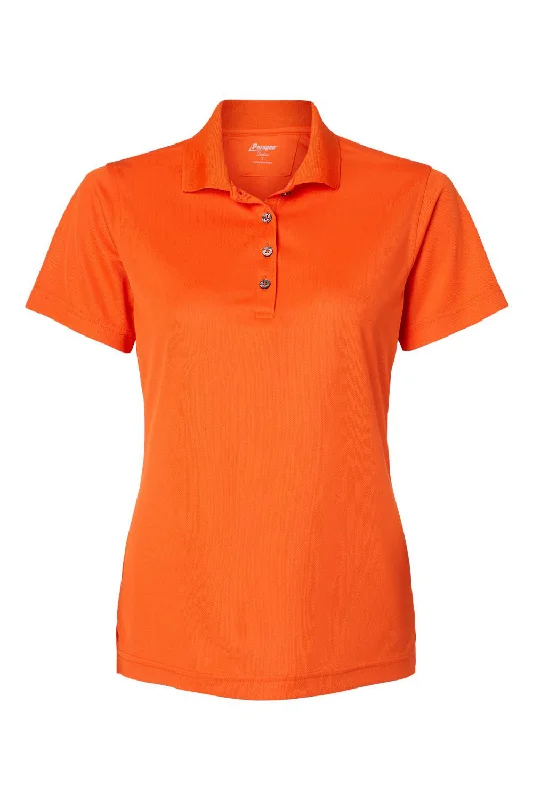 Paragon Womens Saratoga Performance Moisture Wicking Mini Mesh Short Sleeve Polo Shirt - Orange - NEW