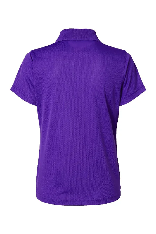 Paragon Womens Saratoga Performance Moisture Wicking Mini Mesh Short Sleeve Polo Shirt - Purple - NEW