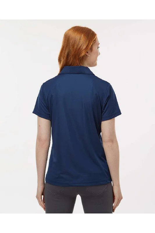 Paragon Womens Sebring Performance Moisture Wicking Short Sleeve Polo Shirt - Deep Navy Blue - NEW