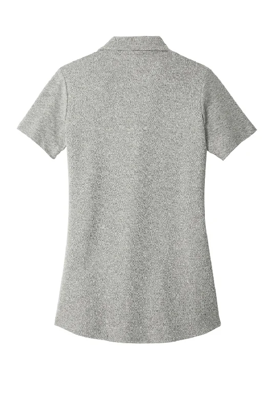 Port Authority Womens C-FREE Pique Short Sleeve Polo Shirt - Heather Deep Smoke Grey