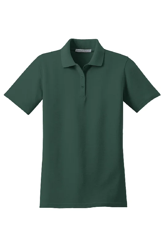 Port Authority Womens Moisture Wicking Short Sleeve Polo Shirt - Dark Green