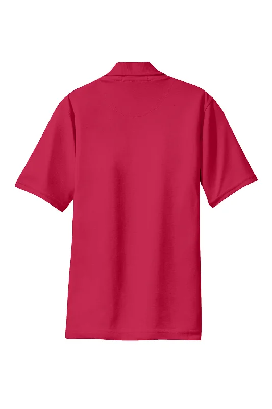 Port Authority Womens Rapid Dry Moisture Wicking Short Sleeve Polo Shirt - Red - Closeout