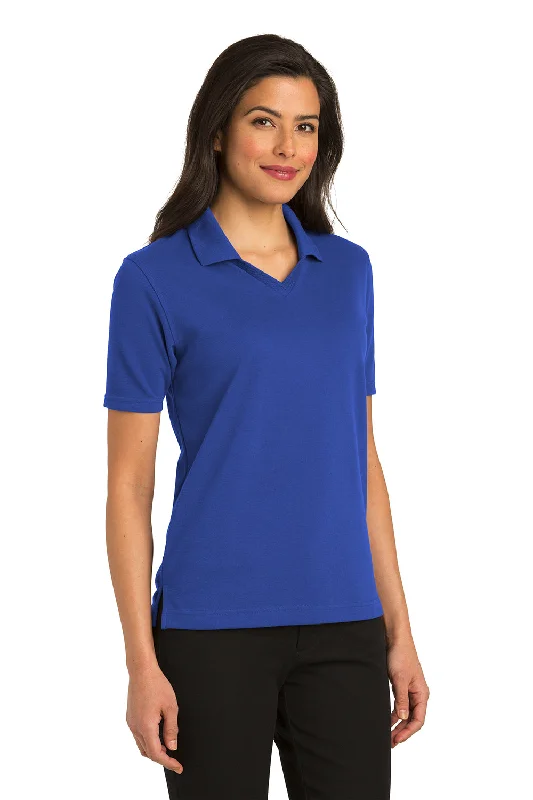 Port Authority Womens Rapid Dry Moisture Wicking Short Sleeve Polo Shirt - Royal Blue