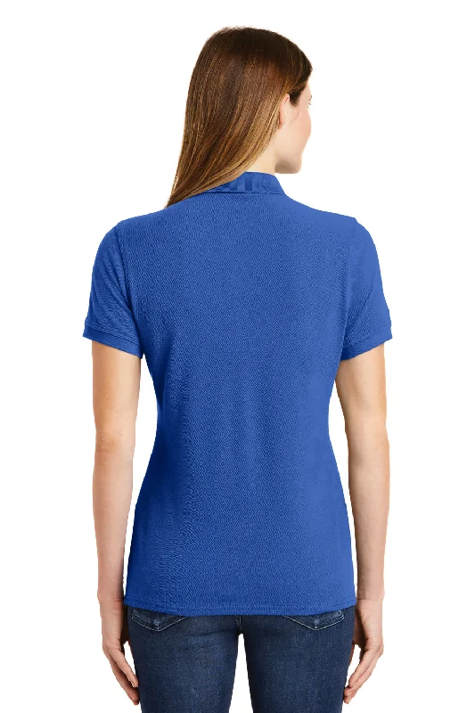 Port & Company Womens Stain Resistant Short Sleeve Polo Shirt - Royal Blue