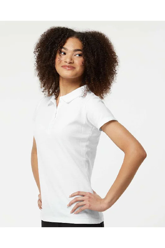 Tultex Womens Sport Short Sleeve Polo Shirt - White - NEW