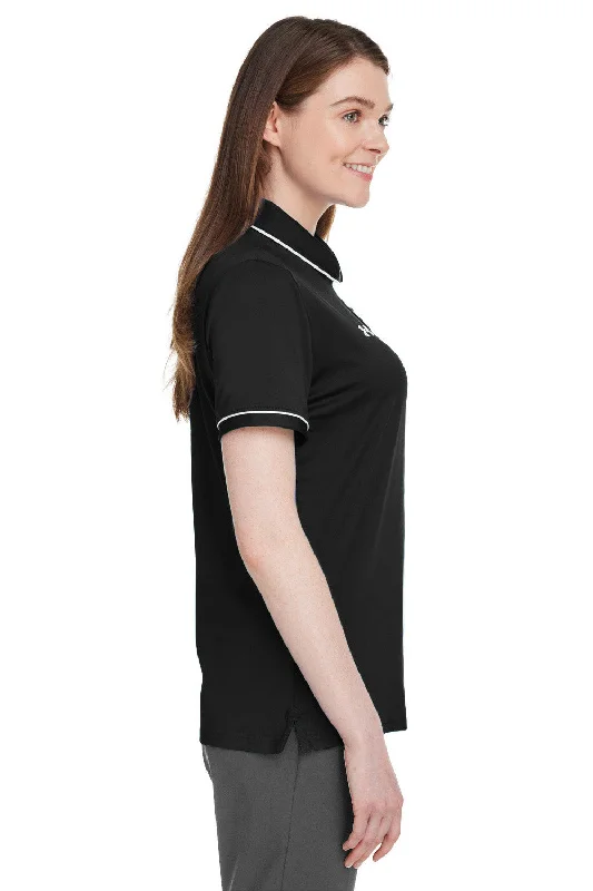 Under Armour Womens Teams Performance Moisture Wicking Short Sleeve Polo Shirt - Black