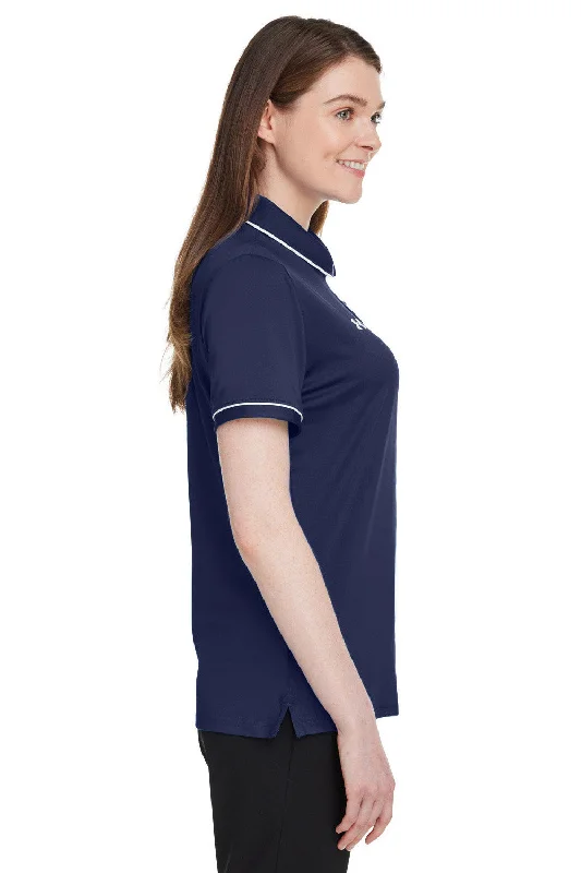 Under Armour Womens Teams Performance Moisture Wicking Short Sleeve Polo Shirt - Midnight Navy Blue