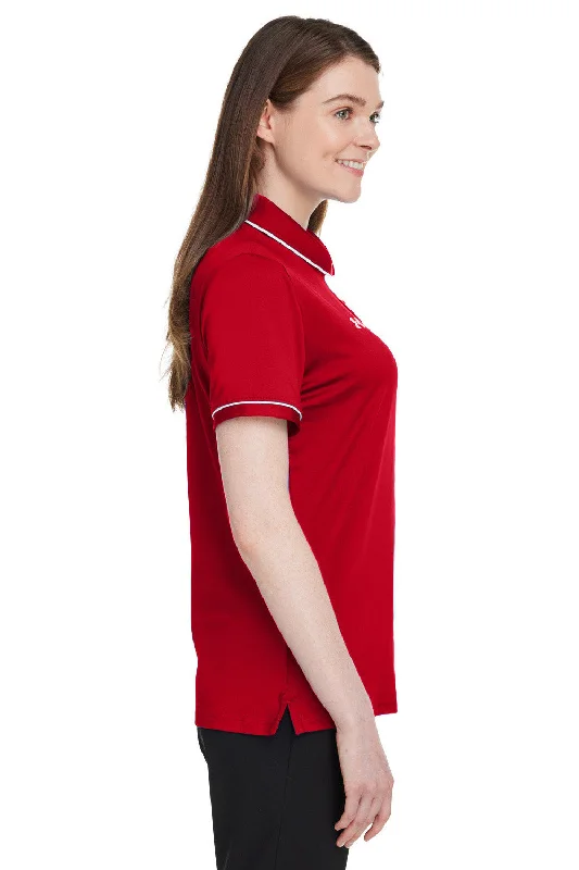 Under Armour Womens Teams Performance Moisture Wicking Short Sleeve Polo Shirt - Red