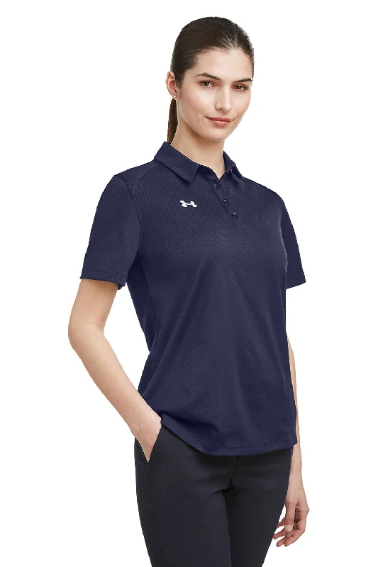 Under Armour Womens Tech Moisture Wicking Short Sleeve Polo Shirt - Midnight Navy Blue