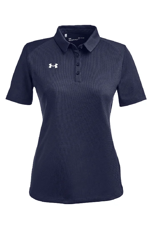 Under Armour Womens Tech Moisture Wicking Short Sleeve Polo Shirt - Midnight Navy Blue