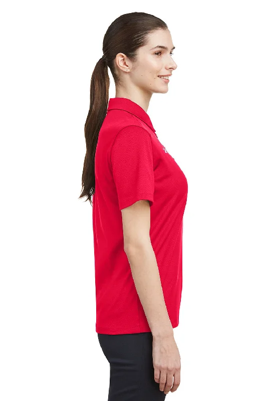 Under Armour Womens Tech Moisture Wicking Short Sleeve Polo Shirt - Red