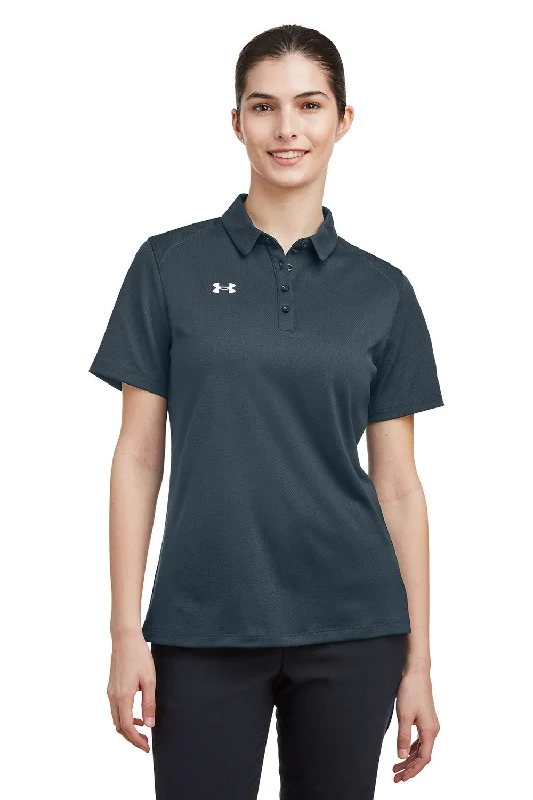 Under Armour Womens Tech Moisture Wicking Short Sleeve Polo Shirt - Stealth Grey - Closeout