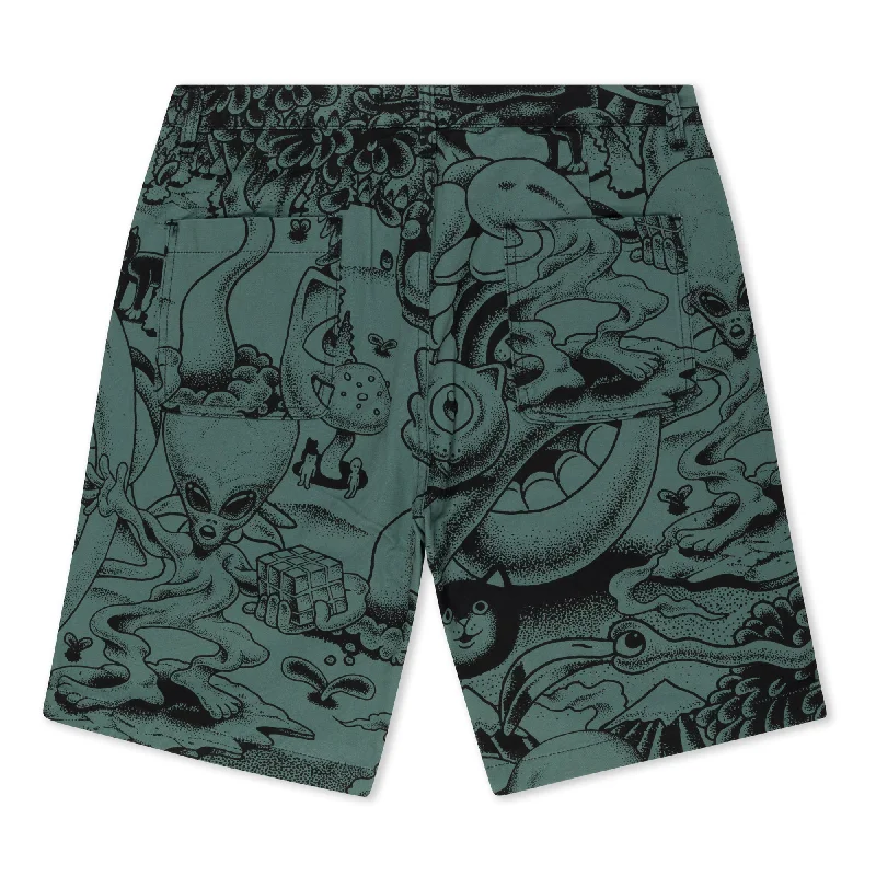 Dark Twisted Fantasy Twill Shorts (Olive/Black)