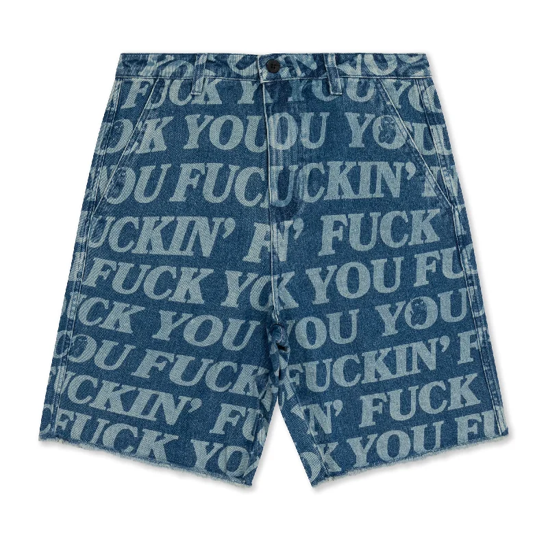 Fuckin Fuck Denim Shorts (Medium Wash)