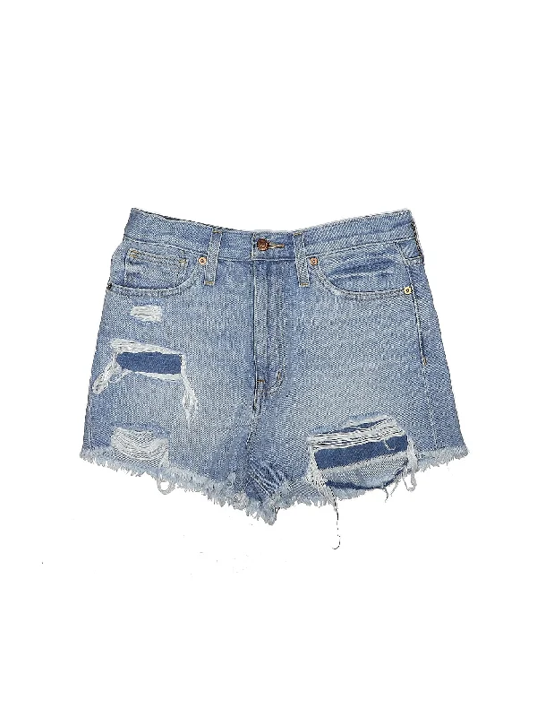 High-Rise Denim Shorts