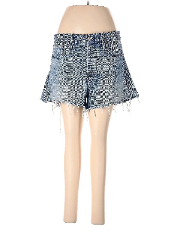 High-Rise Denim Shorts in Medium Wash