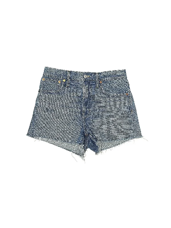 High-Rise Denim Shorts in Medium Wash