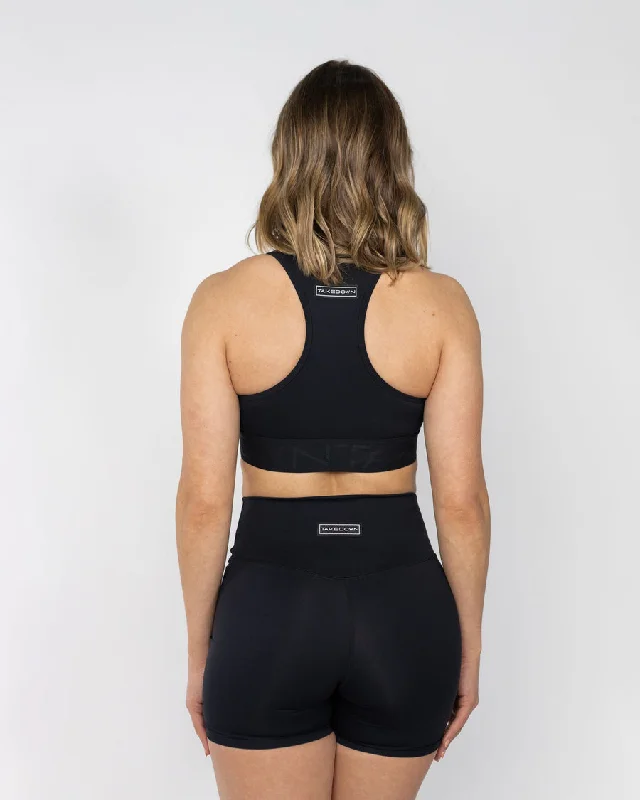 High Waist Power Tech Bike Short Black