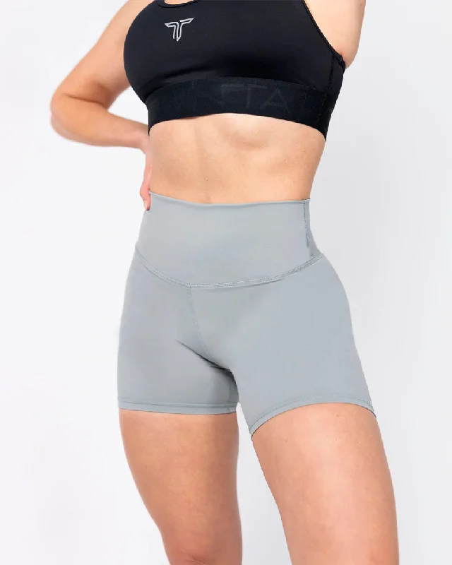 High Waist Power Tech Bike Short Grey