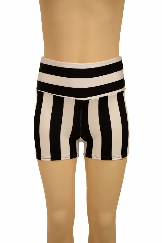 Kids Black & White Shorts