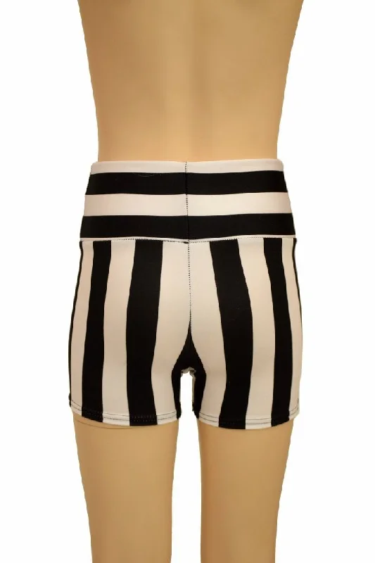 Kids Black & White Shorts