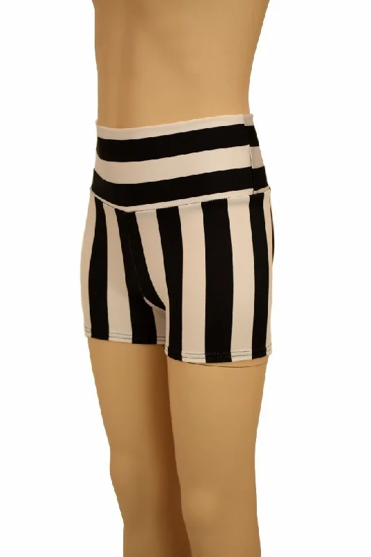 Kids Black & White Shorts