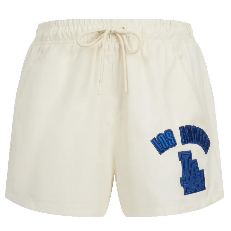 MLB LOS ANGELES DODGERS TRIPLE TONAL WOMEN'S WOVEN SHORT (EGGSHELL)