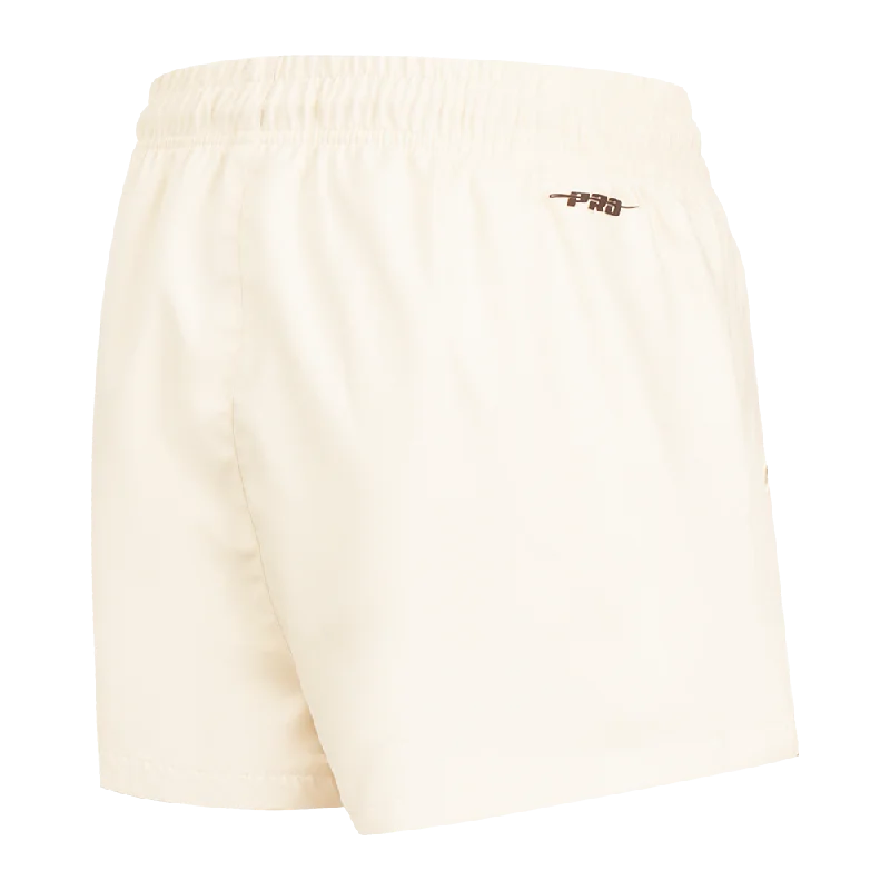 MLB MILWAUKEE BREWERS TRIPLE TONAL WOMEN'S WOVEN SHORT (EGGSHELL)