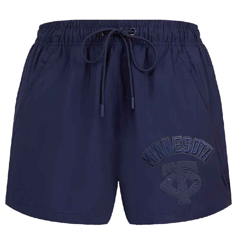 MLB MINNESOTA TWINS TRIPLE TONAL WOMEN'S WOVEN SHORT (MIDNIGHT NAVY)