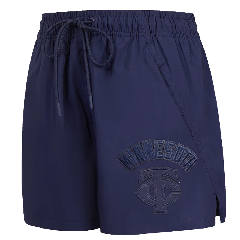 MLB MINNESOTA TWINS TRIPLE TONAL WOMEN'S WOVEN SHORT (MIDNIGHT NAVY)