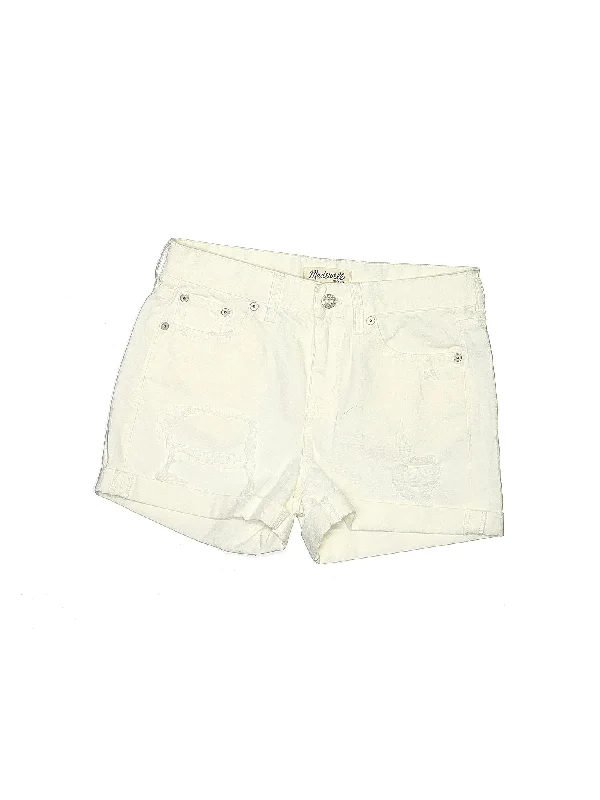 Mid-Rise Denim Shorts in Light Wash